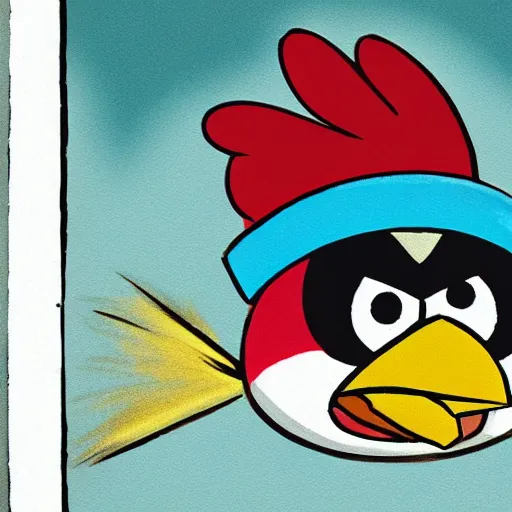 Image similar to An extremely angry bird.