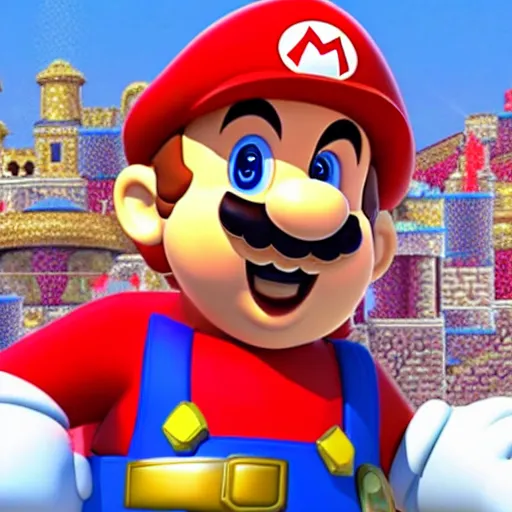 Prompt: alexander lukashenko in super mario universe