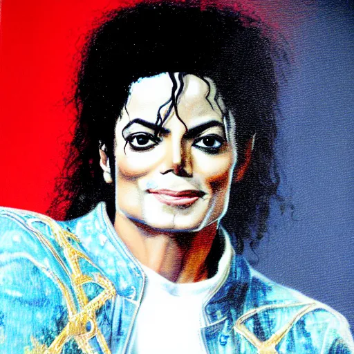 Image similar to a portrait of Michael Jackson in a scenic environment by Jones Android, hyperdetailed