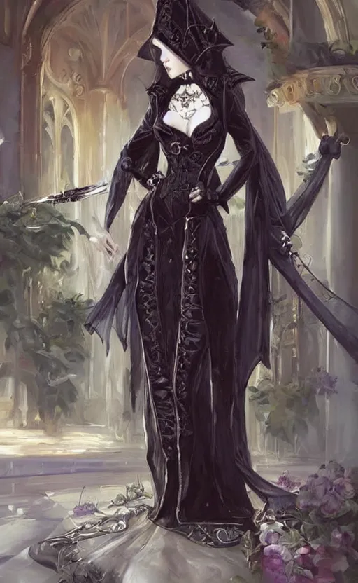 Image similar to Alchemy Imperial Princess knight gothic girl. By Konstantin Razumov, highly detailded