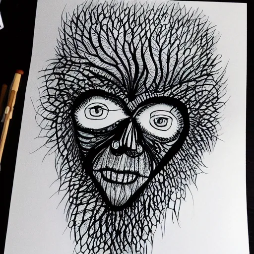 Image similar to black ink drawing