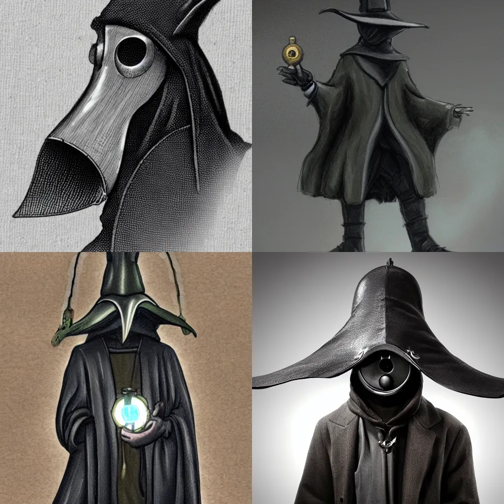 Prompt: a technological plague doctor