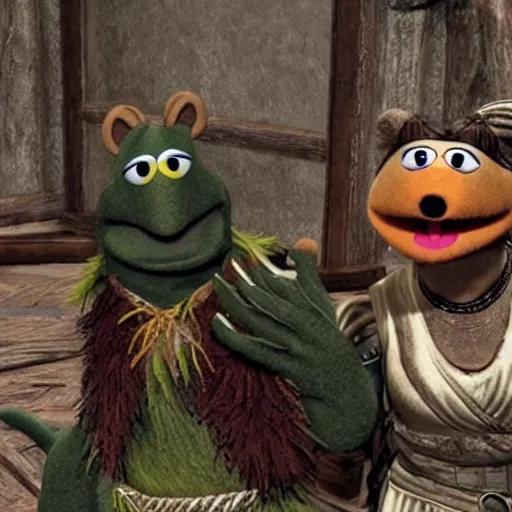 Image similar to muppets in skyrim