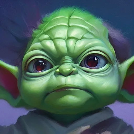 Image similar to portrait of cute baby yoda with dreadlocks focus cute eye enchanted official fanart behance hd artstation by Jesper Ejsing, by RHADS, Makoto Shinkai and Lois van baarle, ilya kuvshinov, rossdraws portrait, highly detailed, digital painting, concept art, sharp focus, cinematic lighting, art by artgerm and greg rutkowski and alphonse mucha radiant light, peter mohrbacher, ferdinand knab, artgerm, portrait happy colors, bright eyes, clear eyes, warm smile