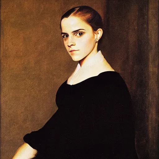 Image similar to emma watson painted by velazquez