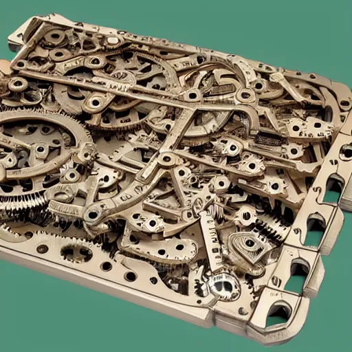 Image similar to an elaborate mechanical puzzle