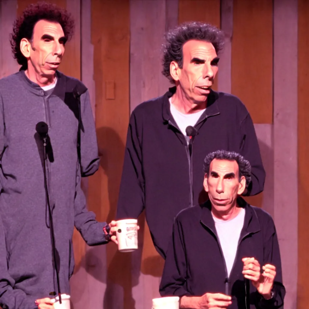 Image similar to michael richards kramer stand up special studio ghibli