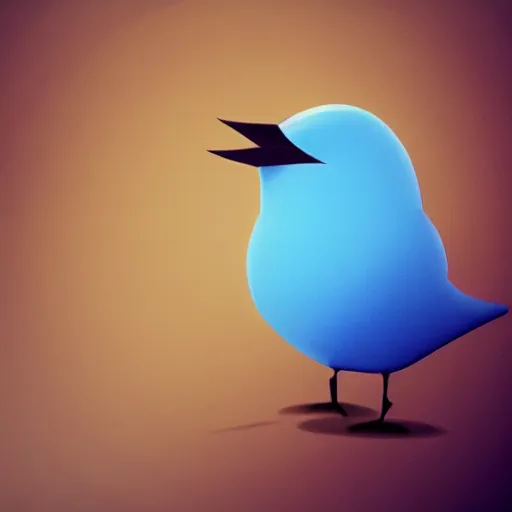 blue twitter bird giving the middle finger, fu,, Stable Diffusion