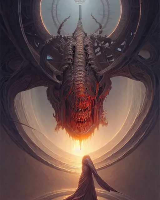 Image similar to Death is swallowed up in victory, artwork by artgerm, scifi, D&D, extraordinary phenomenon, fantasy, intricately detailed, elegant, digital painting, smooth, sharp focus, art by Greg Rutkowski and Ruth Asawa and Ted Nasmith