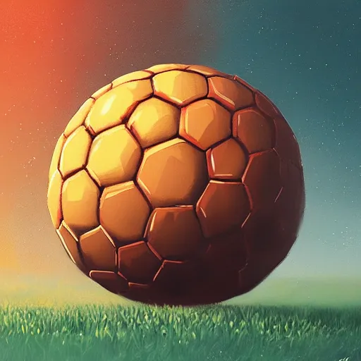 Image similar to soccer ball by alena aenami and annato finnstark