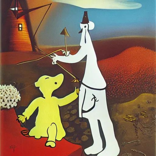 Image similar to moomintroll, dali painting, high quality, 4 k