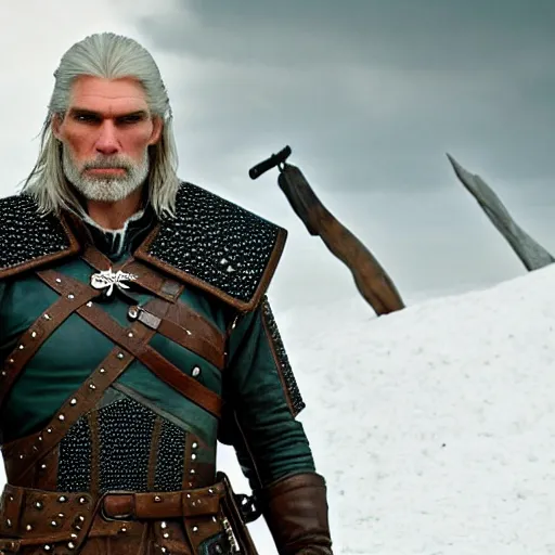 Image similar to anson mount as geralt