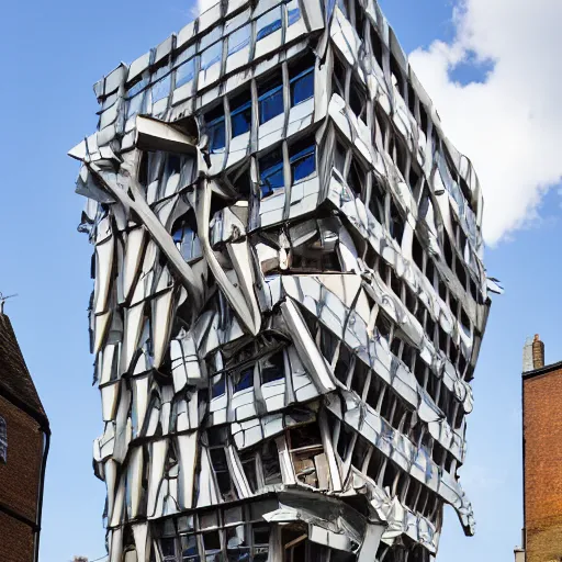 Image similar to a deconstructivist building in london