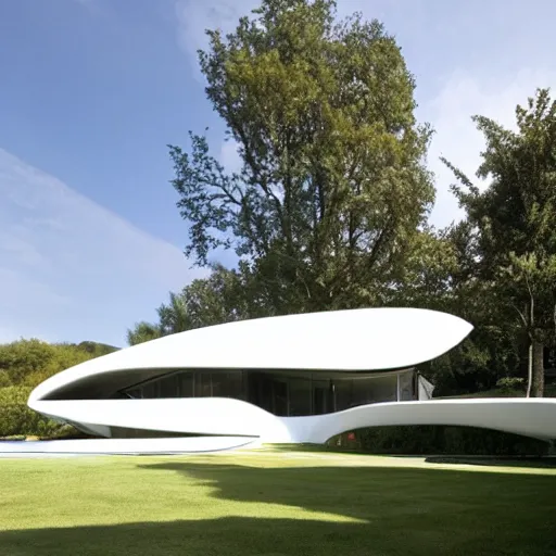 Image similar to house designed by zaha hadid