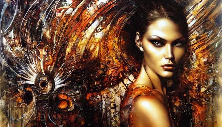 Prompt: Techno artwork, by karol bak