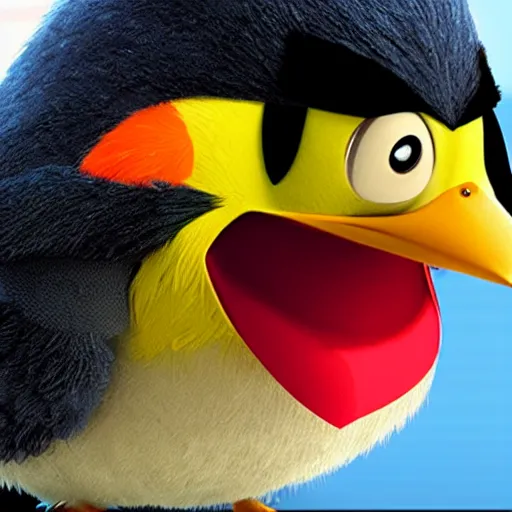 Image similar to An extremely angry bird.