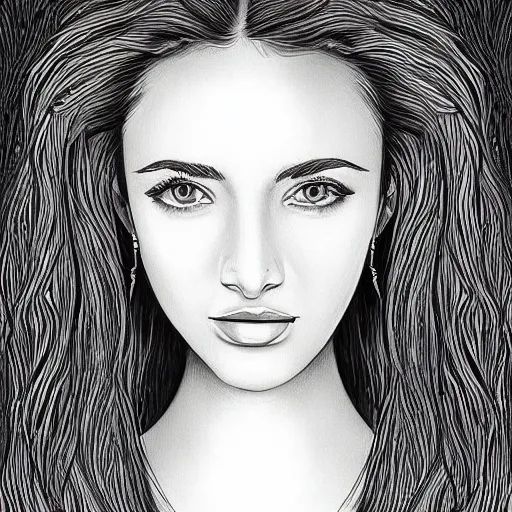 Prompt: a perfectly drawn artwork of a beautiful woman, illustration