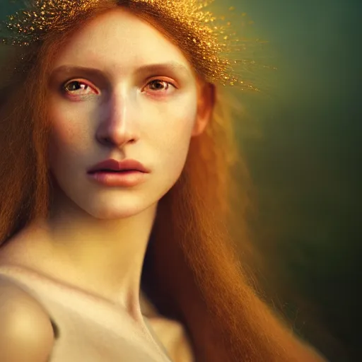 Prompt: photographic portrait of a stunningly beautiful renaissance priestess female in soft dreamy light at sunset, contemporary fashion shoot, by edward robert hughes, annie leibovitz and steve mccurry, david lazar, jimmy nelsson, breathtaking, 8 k resolution, extremely detailed, beautiful, establishing shot, artistic, hyperrealistic, beautiful face, octane render