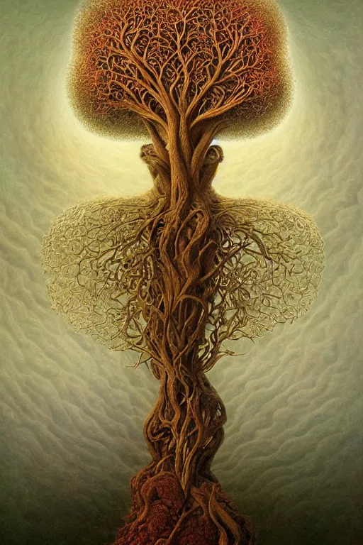 Prompt: intricate stunning highly detailed placenta ’ s tree of life, digital painting by agostino arrivabene and vladimir kush, surreal, ultra realistic, artstation