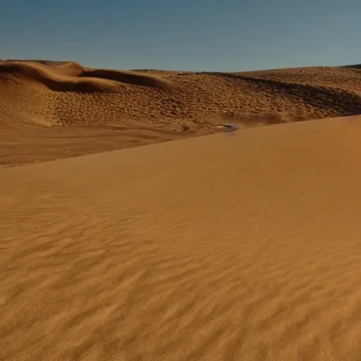 Prompt: waves of sand in the desert