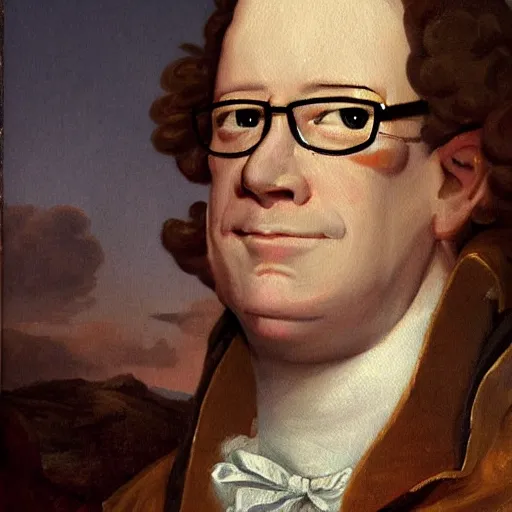 Image similar to a beautiful painting of hank hill, in the style of elisabeth vigee le brun