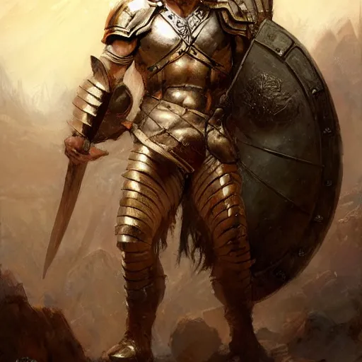 Image similar to a fierce and muscular male warrior in full armor, fantasy character portrait by greg rutkowski, gaston bussiere, craig mullins, simon bisley