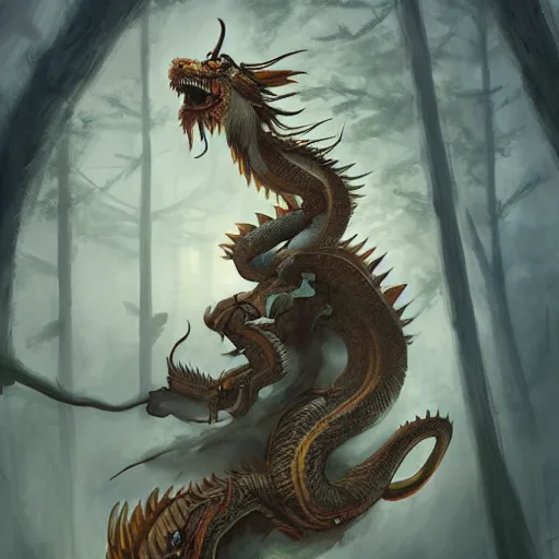 Image similar to brother grimms fairytale pagoda chinese dragon digital art, irina french, heraldo ortega, mandy jurgens trending on artstation 8 k 1 5 0 mpx