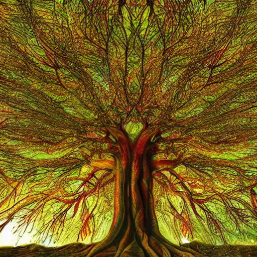 Image similar to a psychedalic tree