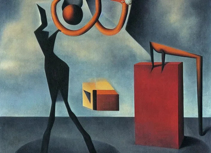 Image similar to maddening forbidden knowledge paranoia from a strange machine by leonora carrington and rene magritte and salvadore dali