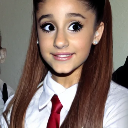 Image similar to ariana grande as a high school nerd