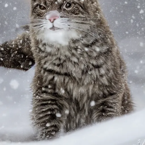 Image similar to Photorealistic photograph of a blizzard by Suzi Eszterhas, photorealism, photorealistic, realism, real, highly detailed, ultra detailed, detailed, f/2.8L Canon EF IS lens, Canon EOS-1D Mark II, Wildlife Photographer of the Year, Pulitzer Prize for Photography, 8k