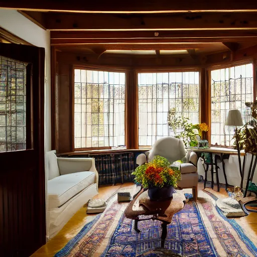 Prompt: interior of a house designed by ae waite and pamela colman smith, award - winning photograph, canon eos 5 d mark iv, fujifilm x - t 4