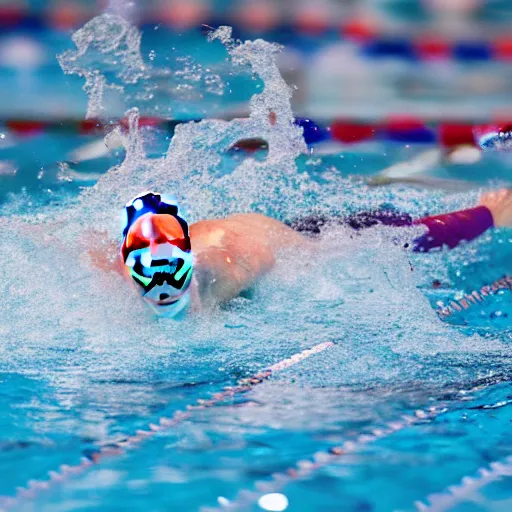 Image similar to a swimmer in motion