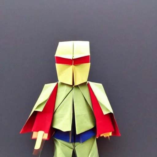 Image similar to origami samurai warrior