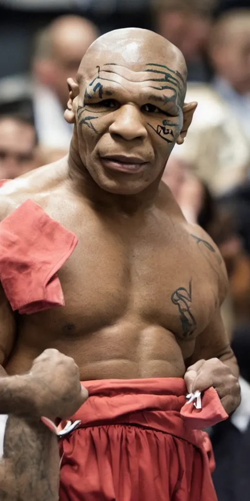 Prompt: mike tyson as a judge