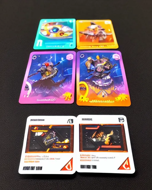 Image similar to futuristic nft card game, full - view