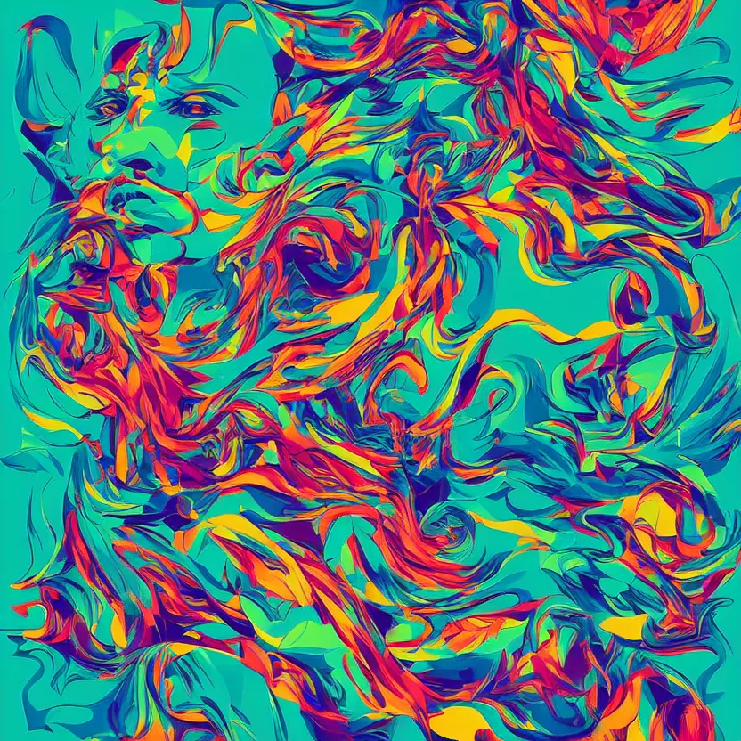 Image similar to beautiful music, digital art in the style of Mad Dog Jones and Jonathan Zawada