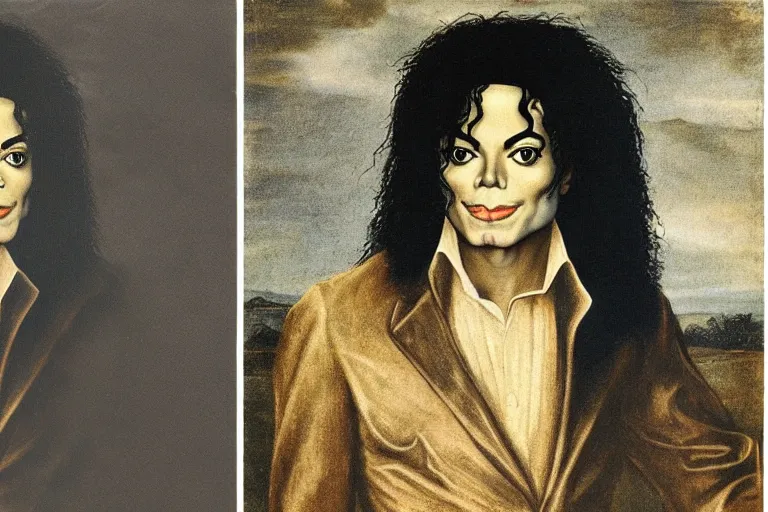 Image similar to michael jackson in the style of hans baldung,
