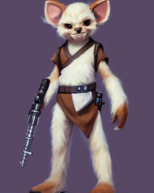 Image similar to character concept art of a cute young male anthropomorphic starwars furry | | cute - fine - face, pretty face, key visual, realistic shaded perfect face, fine details by stanley artgerm lau, wlop, rossdraws, james jean, andrei riabovitchev, marc simonetti, and sakimichan, trending on artstation