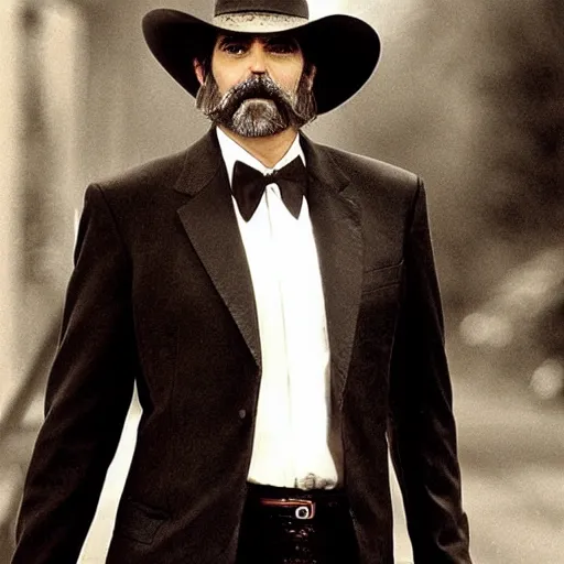 Image similar to george clooney as wyatt earp