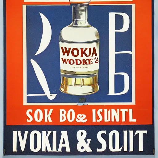 Image similar to promotional poster for vodka and tobacco in the hospital, mid - twentieth century american style art