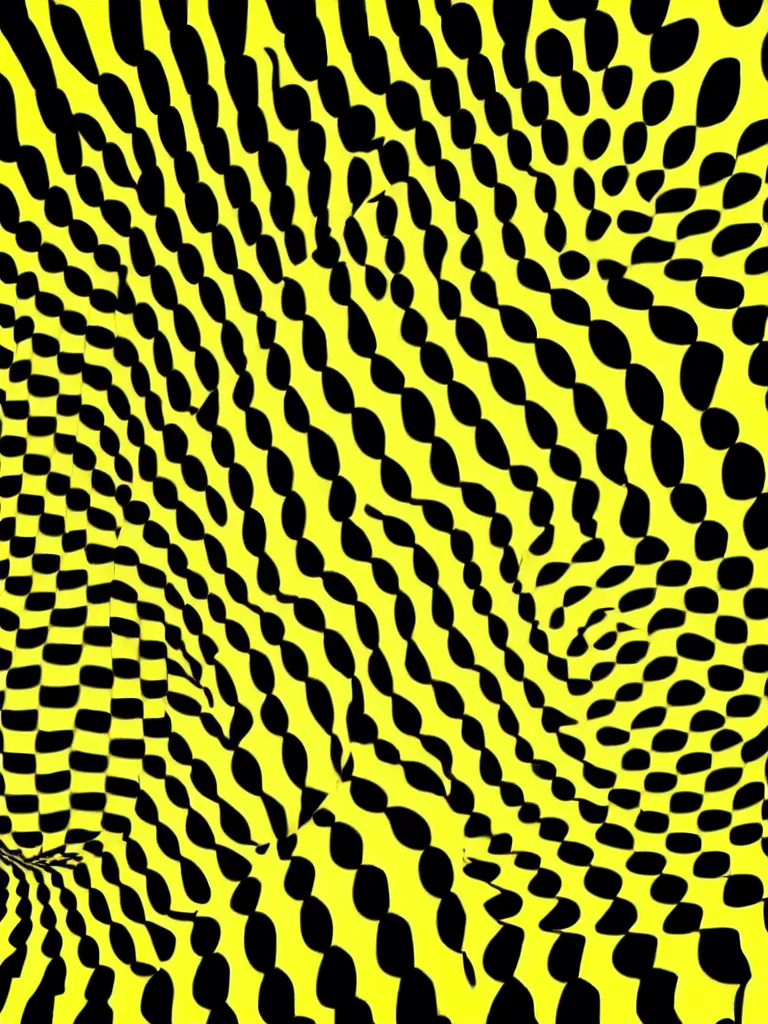 Image similar to a banana emerging from illusory motion dazzle camouflage perlin noise optical illusion