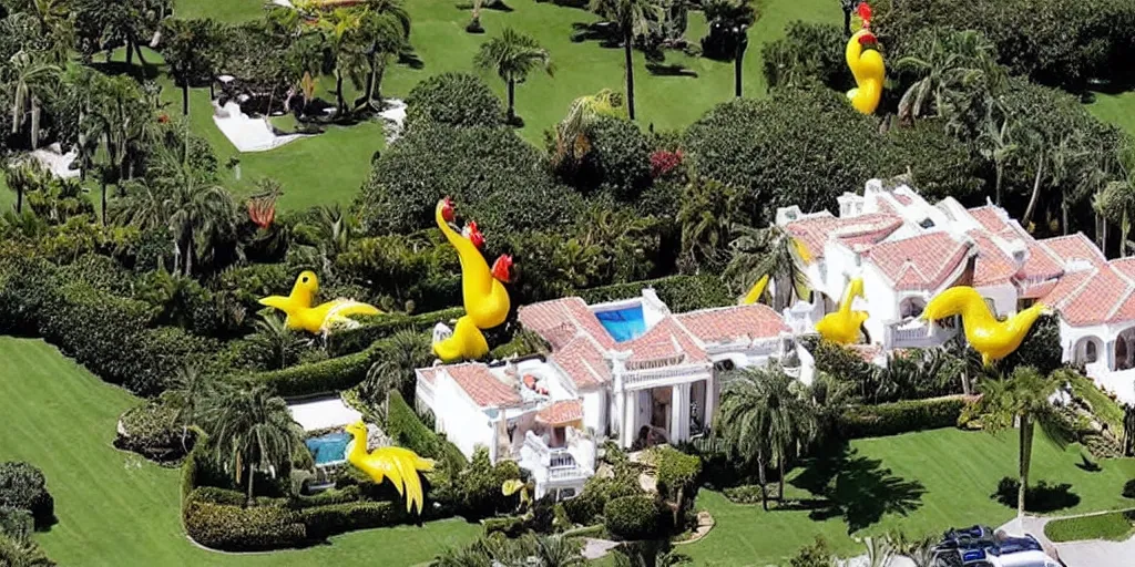 Image similar to FBI raid on Trump's home at Mar-a-Lago finds hundreds of rubber chickens