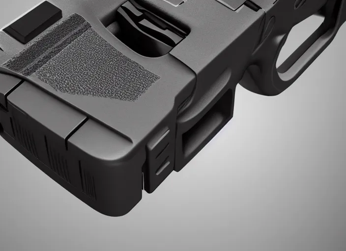 Image similar to A long shot Octane render of a Glock 18, 4k, ultra HD