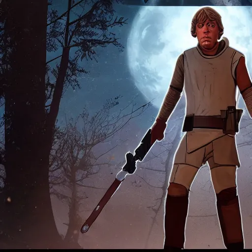 Image similar to Screenshot of Luke Skywalker in Dead By Daylight game