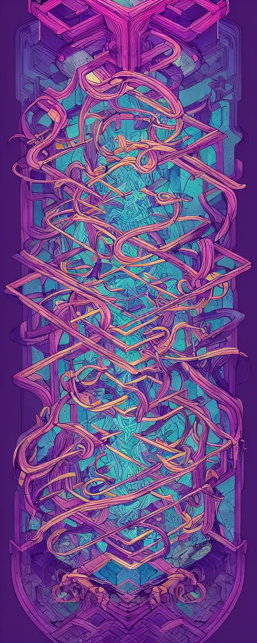 Image similar to arcane twisted turn of fate abstraction, centered award winning ink pen illustration, isometric abstract illustration by dan mumford, edited by craola, technical drawing by beeple and tooth wu, tiny details by artgerm and watercolor girl, symmetrically isometrically centered