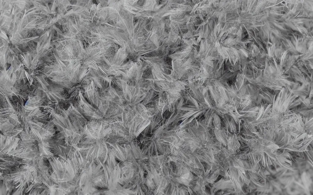 Image similar to close up of feathers, high contrast cinematic lighting, ambient occlusion render, duotone, detailed