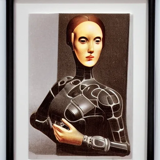 Prompt: portrait of a female android by Antoni Gaudi