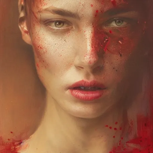 Image similar to portrait of a red sorcerer, sharp focus, ultra realistic illustration, ethereal light, intricate, by livia prima