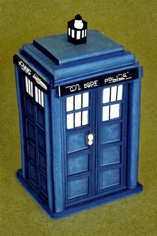 Image similar to tardis has legs, photorealistic, highly detailed,